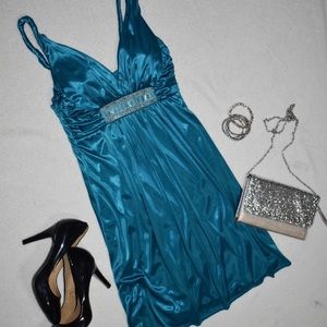 Beautiful teal cocktail dress